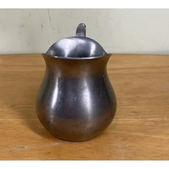 Vtg WEB Pewter 3-inch Creamer & Covered Sugar Serving Set #1137 Rustic Elegance - Picture 2 of 16